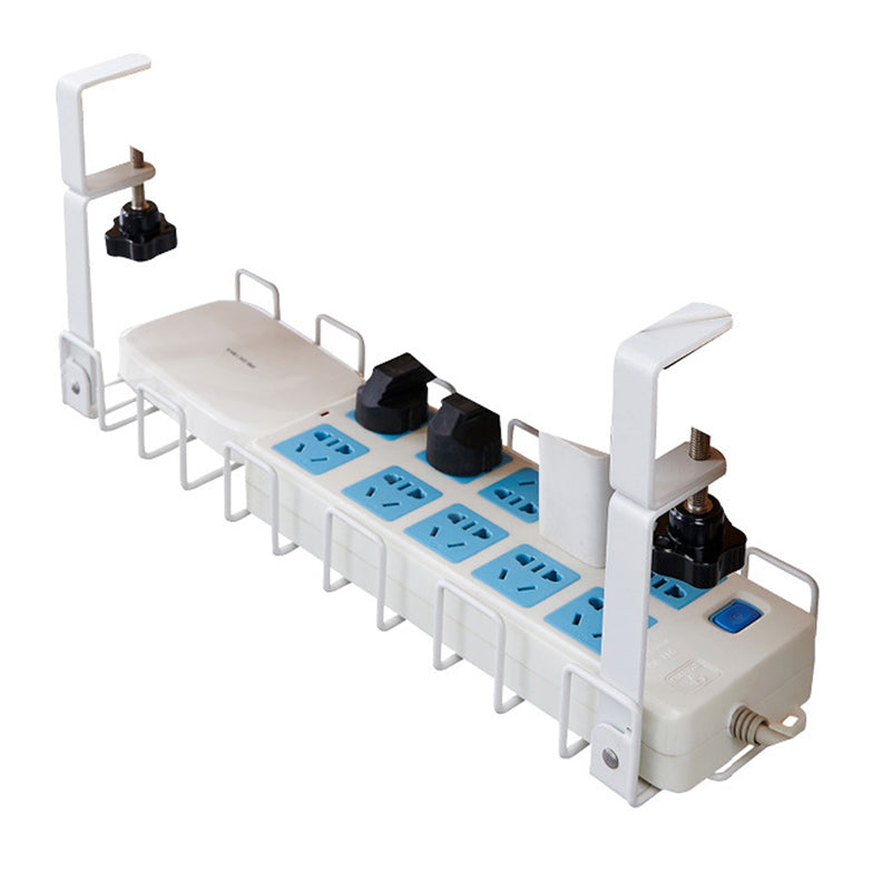 Under Desk Cable Management Rack Carbon Steel Power Strip Cable Storage Basket Under Desk Cable Management Rack Carbon Steel Power Strip Cable Storage Basket